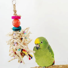 Natural Corn Husk Parrot Bite Toy