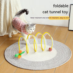 Elastic collapsible cat tunnel