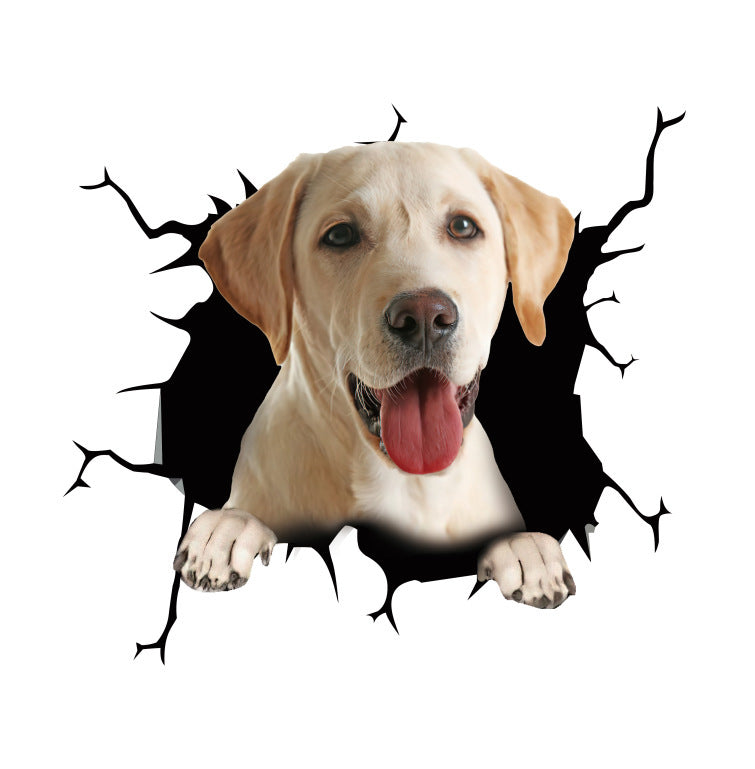 Animal Wall Stickers All Kinds Of Puppy Creative Hole Car Window Electrostatic