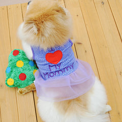 Pet puppy clothes with embroidery