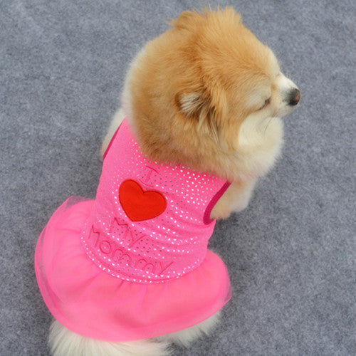 Pet puppy clothes with embroidery