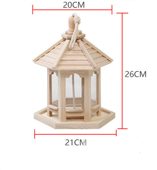 wood bird feeder