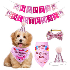 Cute pet birthday party scarf