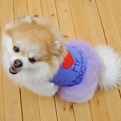 Pet puppy clothes with embroidery