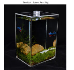 Fish tank creative transparent white square