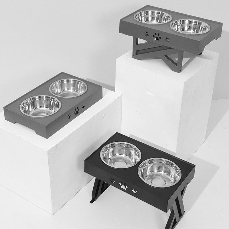 Stainless steel food bowls with stainless steel stand