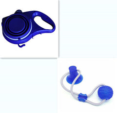 Dog leash with water bottle