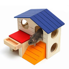 Wooden Hamster Toys Top Villa