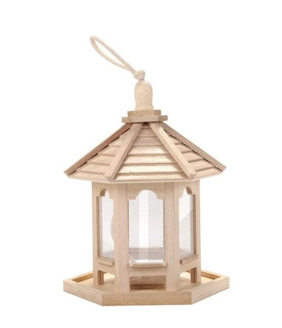 wood bird feeder