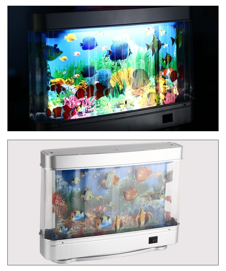 A moving screen in the aquarium