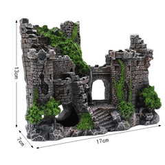 Fish tank resin castle decoration