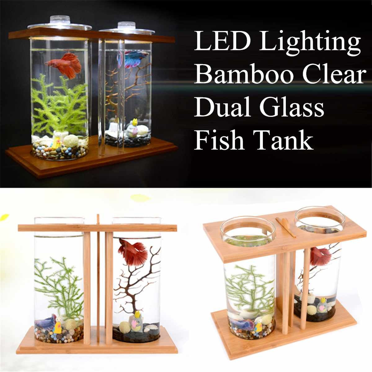 Aquarium designed from bamboo