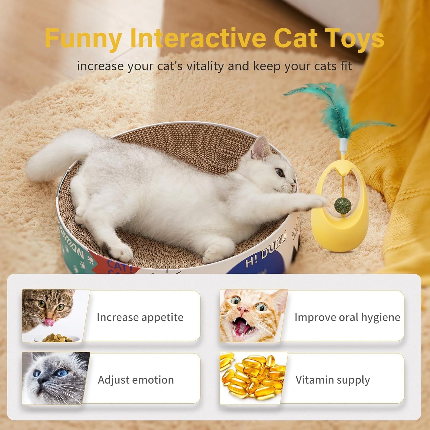 Cat Toy With Catnip Balls