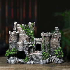 Fish tank resin castle decoration