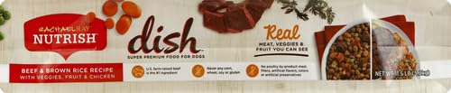 Rachael Ray Nutrish Dish Premium Dry Dog Food, Beef & Brown Rice Recipe with Veggies, Fruit & Chicken, 11.5 Pound Bag