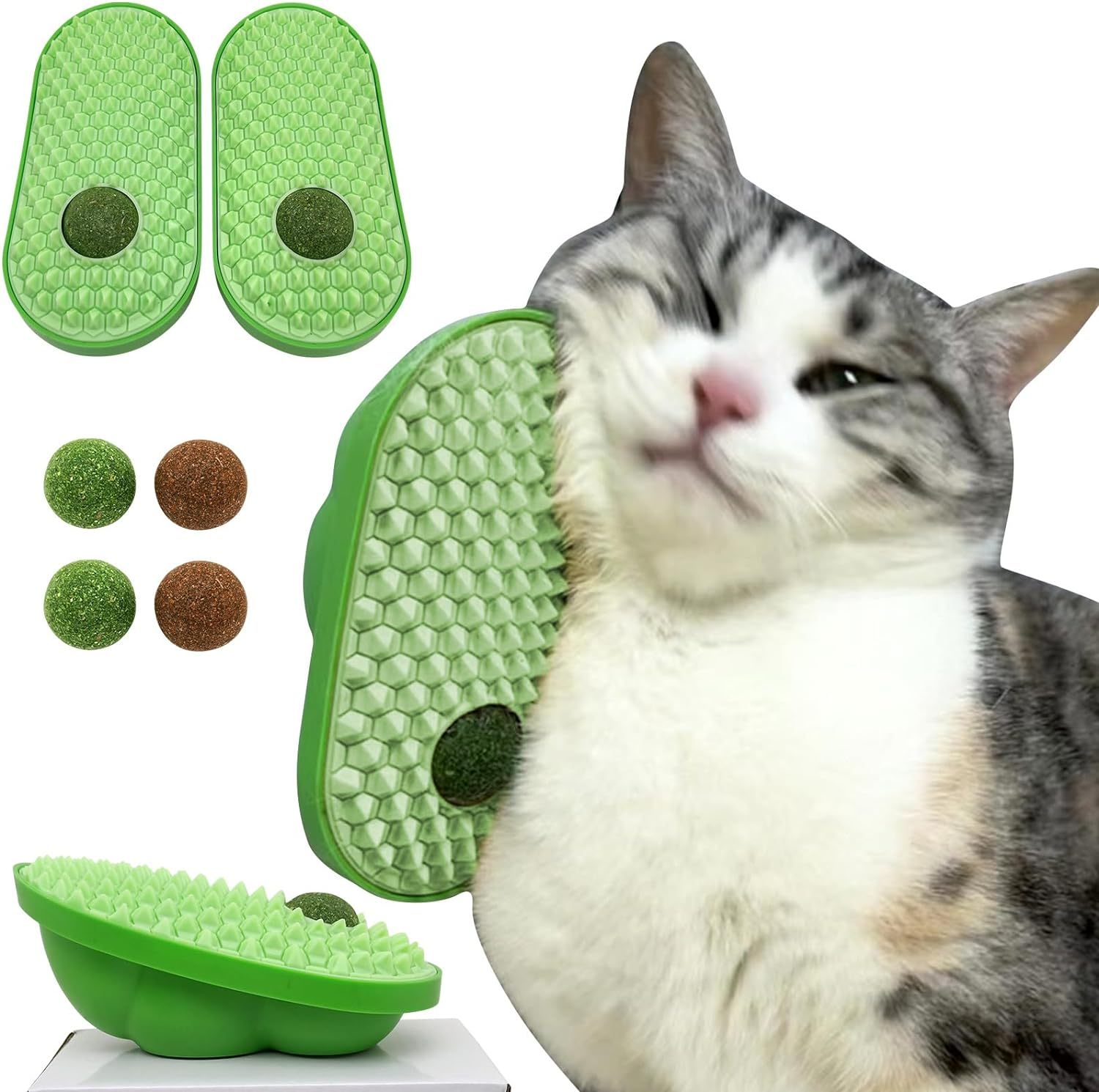 Catnip Wall Balls For Cats Lick Cat Face Scratchers