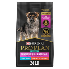 Purina Pro Plan Sensitive Skin and Stomach Large Breed Puppy Food Salmon and Rice Formula - 24 lb. Bag