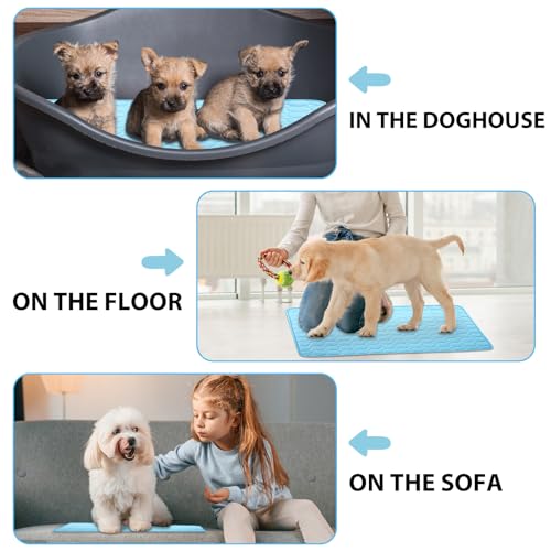 dgdgbaby Dog Cooling Mat Large Cooling Pad Summer Pet Bed for Dogs Cats Kennel Pad Breathable Pet Self Cooling Blanket Dog Crate Sleep Mat Machine Washable