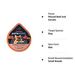 Canidae Pure Petite Small Breed Dog Cup Minced With Beef & Carrots (12 Pack), 3.5 Oz