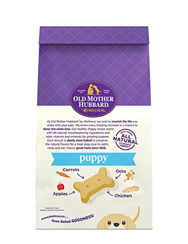 Old Mother Hubbard by Wellness Classic Natural Puppy Treats, Crunchy Oven-Baked Biscuits, Ideal for Training, Mini Size Dog Treats, 20 ounce bag