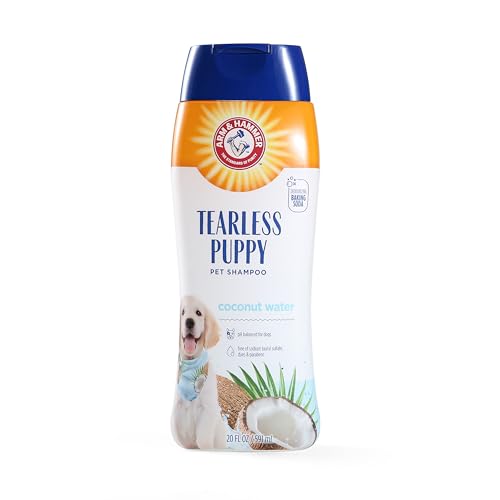 Arm & Hammer for Pets Tearless Puppy Shampoo | Gentle & Effective Tearless Shampoo for Puppies & All Dogs | Coconut Water Scent Your Dog Will Love, 20 Ounces - 1 Pack Puppy or Dog Shampoo