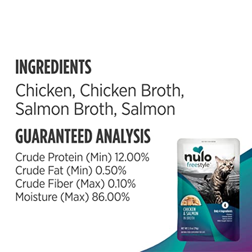 Nulo Freestyle Cat & Kitten Wet Cat Food Pouch, Premium All Natural Grain-Free Soft Cat Food Topper with Amino Acids for Heart Health and High Animal-Based Protein