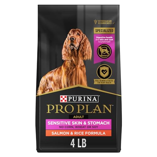 Purina Pro Plan Sensitive Skin and Stomach Dog Food Salmon and Rice Formula - 4 lb. Bag