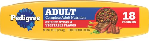 Pedigree Complete Nutrition Adult Dry Dog Food, Grilled Steak & Vegetable Flavor, 18 lb. Bag