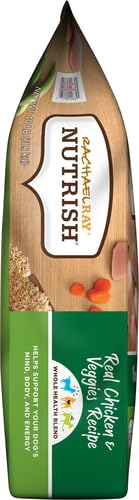 Rachael Ray Nutrish Premium Natural Dry Dog Food with Added Vitamins, Minerals & Taurine, Real Chicken & Veggies Recipe, 40 Pounds (Packaging May Vary)