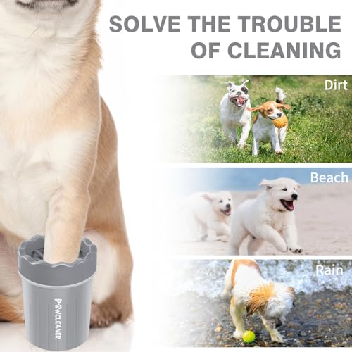 Pet Paw Washer and Foot Cleaner with Silicone Brush