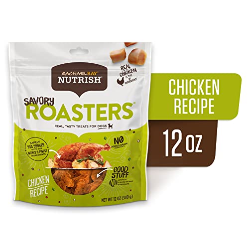 Rachael Ray Nutrish Savory Roasters Real Meat Dog Treats, Roasted Chicken Recipe, 12 Ounces, Grain Free