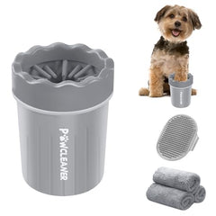 Pet Paw Washer and Foot Cleaner with Silicone Brush