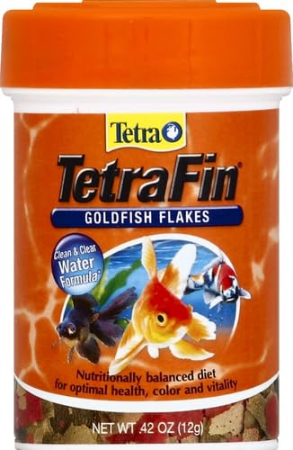 Tetra Goldfish Flakes, Nutritionally Balanced Diet For Aquarium Fish, Vitamin C Enriched Flakes, 0.42 oz