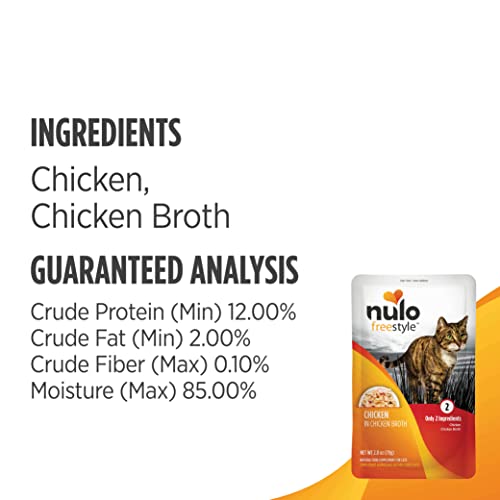 Nulo Freestyle Cat & Kitten Wet Cat Food Pouch, Premium All Natural Grain-Free Soft Cat Food Topper with Amino Acids for Heart Health and High Animal-Based Protein