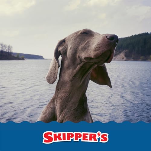 SKIPPER'S Salmon Skin Snacks Dog Treats - Gently Air Dried 100% Salmon Skin Chews Good for Cleaning Teeth, Essential Omega 3 Oils, Hypoallergenic, Wheat & Gluten Free Fish Treats for Dogs | 1.23 Oz