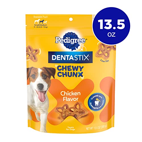 Pedigree DentaStix Chewy Chunx Dental Treats, Small/Medium Dog – 13.5 oz.