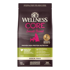 Wellness CORE Natural Grain Free Dry Dog Food, Small Breed Healthy Weight, 4-Pound Bag