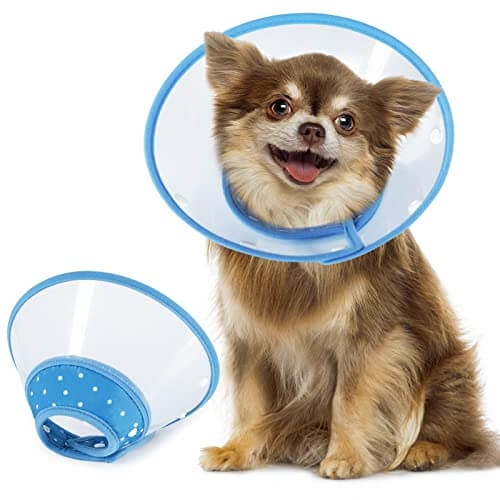 Dog Cones for Small Dogs, Adjustable 5.7-8in Pet Cone, Lightweight Recovery Elizabethan Collar for Cats, Puppies and Mini Dogs (Blue)