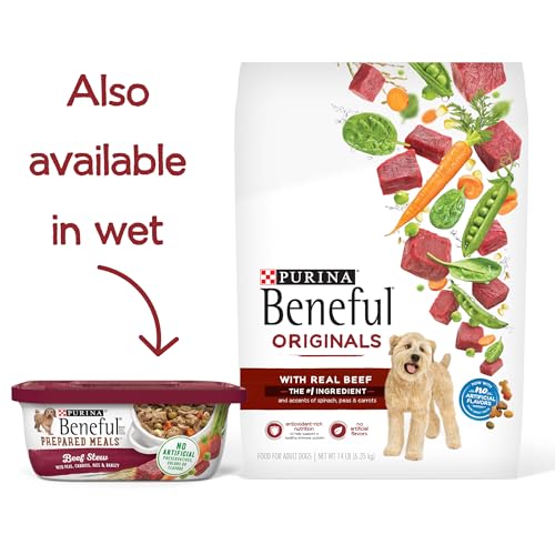 Purina Beneful Originals With Farm-Raised Beef, With Real Meat Dog Food - (Pack of 4) 3.5 lb. Bags