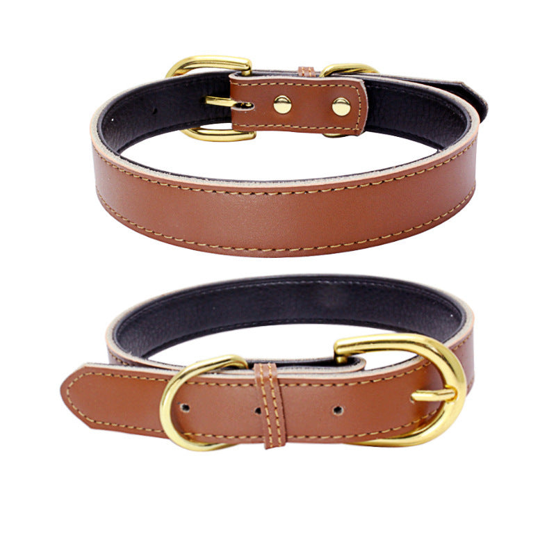 Cowhide pet collar