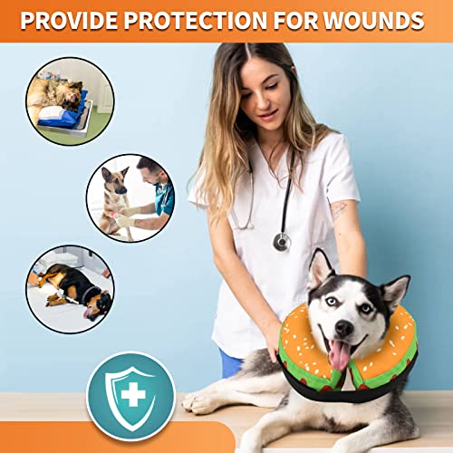 Protective Inflatable Dog Recovery Cone Collar for Smal Medium Large Dog, Soft E-Collar Dog Donut Cone Alternative After Surgery for Dogs Cats (Small)