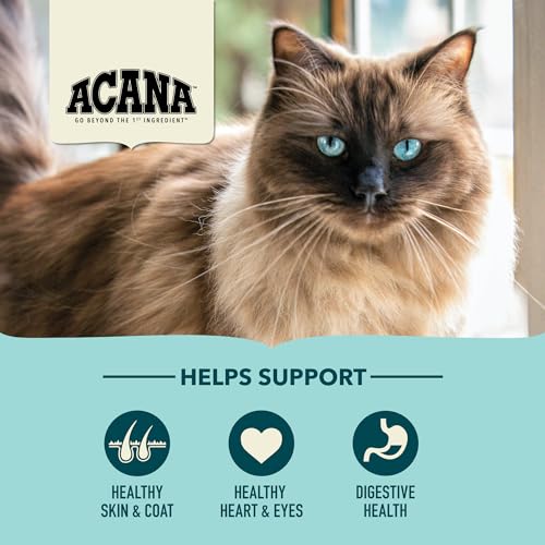 ACANA Bountiful Catch Dry Cat Food for Adult Cats, Salmon and Whole Herring Recipe, Fish Cat Food, 4lb