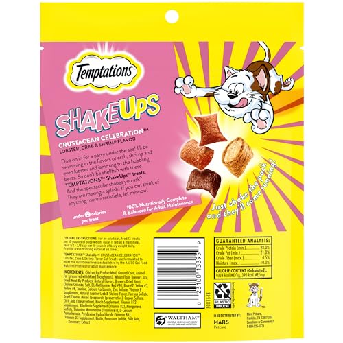 TEMPTATIONS ShakeUps Crunchy and Soft Cat Treats, CLUCKY CARNIVAL, Multiple Sizes