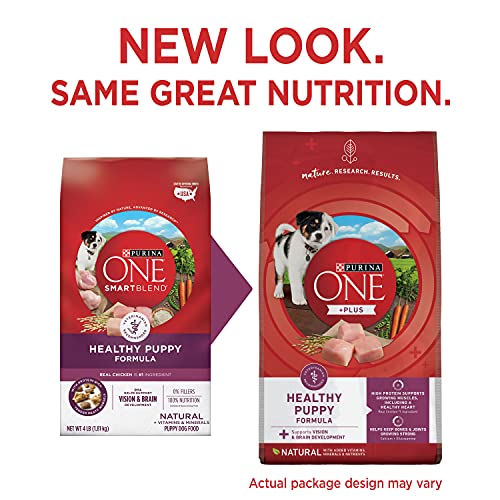 Purina ONE Plus Healthy Puppy Formula High Protein Natural Dry Puppy Food with Added Vitamins, Minerals and Nutrients - 16.5 lb. Bag