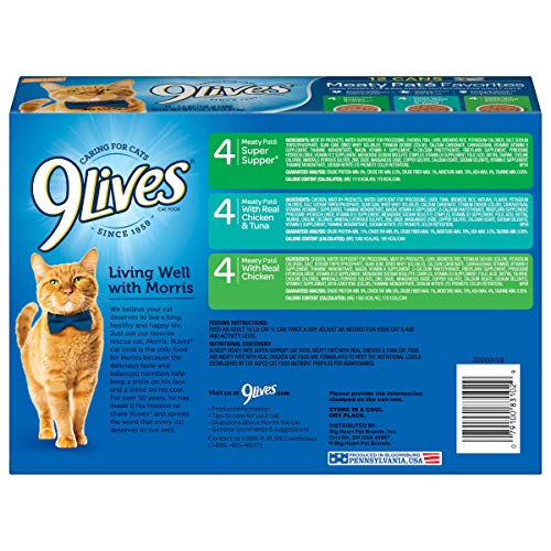 9Lives Paté Favorites Wet Cat Food Variety Pack