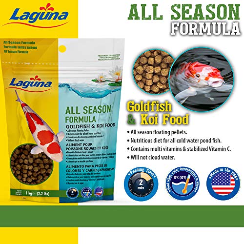 Laguna All Season Goldfish & Koi Floating Food, 2.2 lb