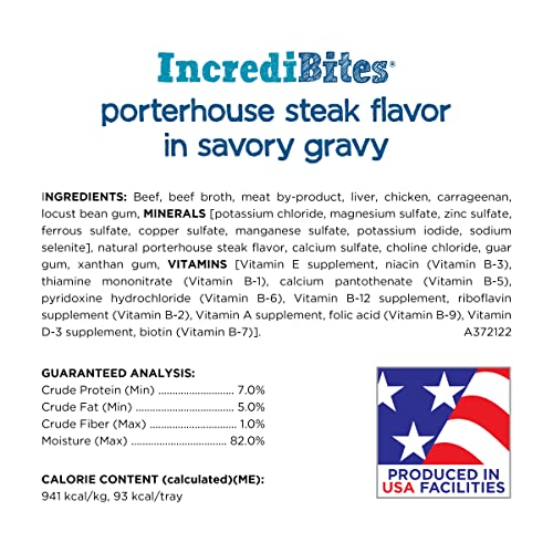 Beneful IncrediBites with Chicken and Natural Bacon Flavor and Porterhouse Steak Flavor Wet Dog Food Variety Pack - (Pack of 12) 3.5 oz. Cans