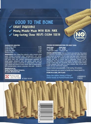 PURINA Busy Made in USA Facilities Toy Breed Dog Bones, Tiny - 30 ct. Pouch