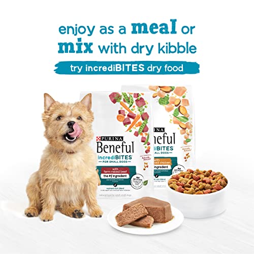 Beneful IncrediBites with Chicken and Natural Bacon Flavor and Porterhouse Steak Flavor Wet Dog Food Variety Pack - (Pack of 12) 3.5 oz. Cans