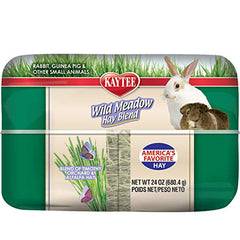 Kaytee All Natural Timothy Hay Wild Meadow Hay Blend for Guinea Pigs, Rabbits & Other Small Animals, 24 Ounce